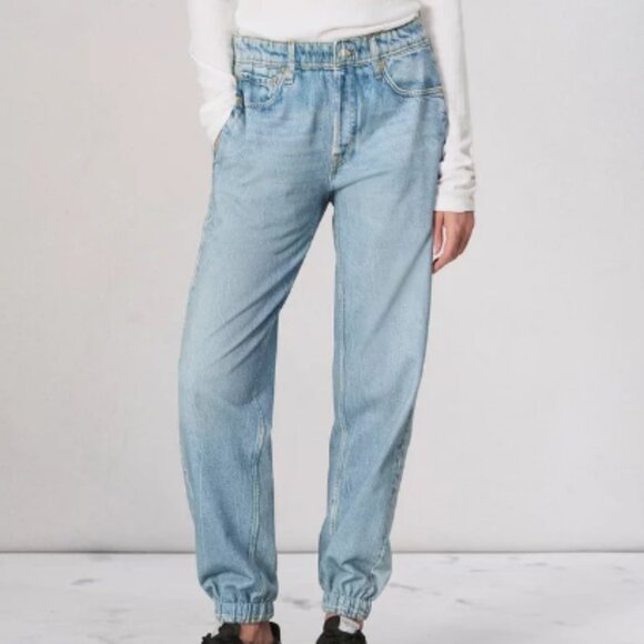 Rag & Bone Women's XXS Blue Cotton Terry Miramar Jogger Pants Casual Pull On - Picture 1 of 7
